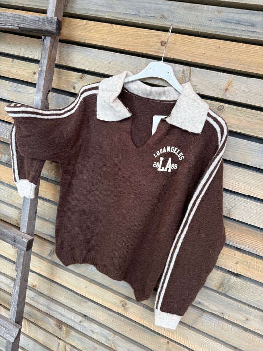 Pull Los Angeles chocolat
