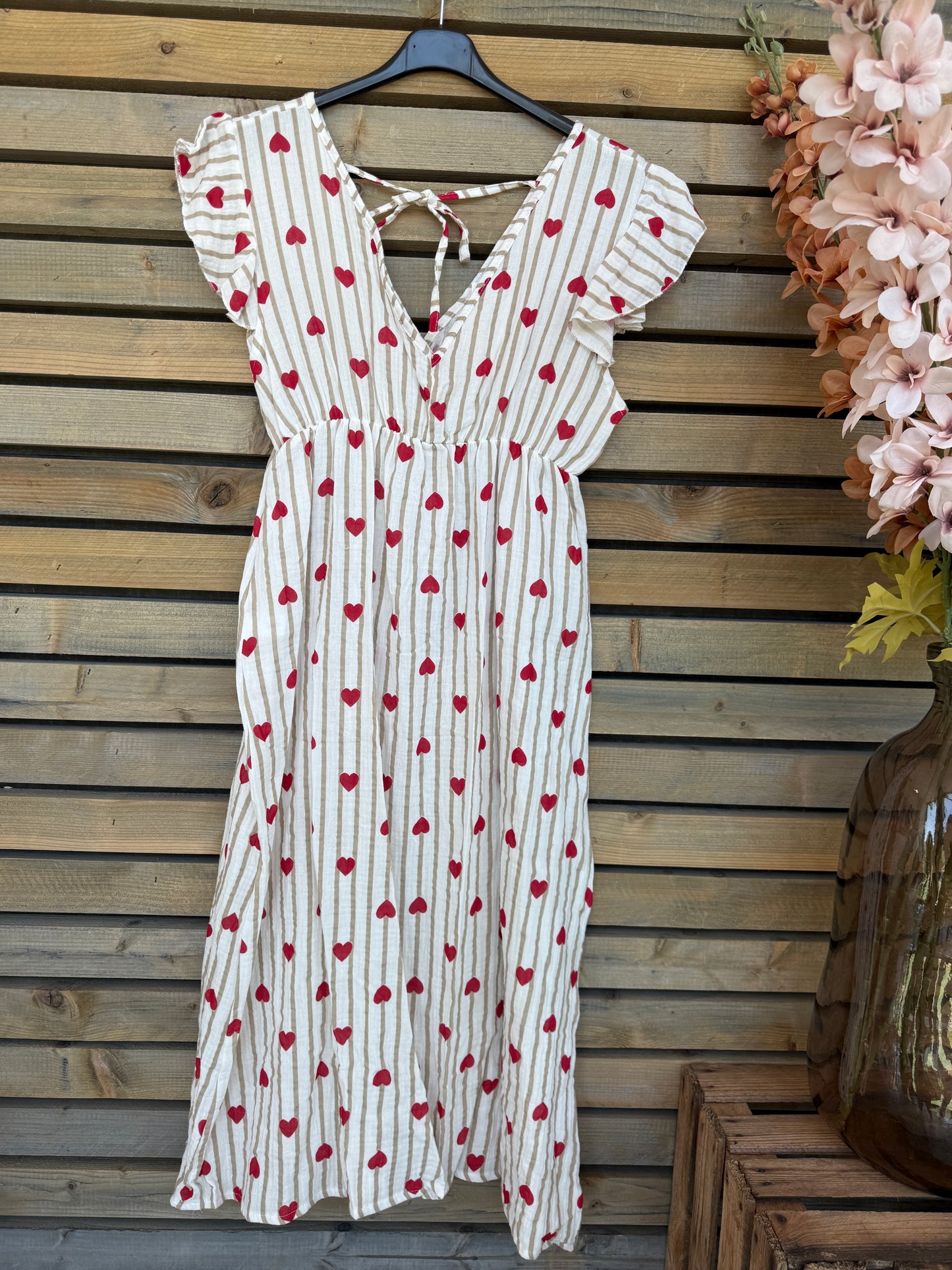Robe Coeur beige
