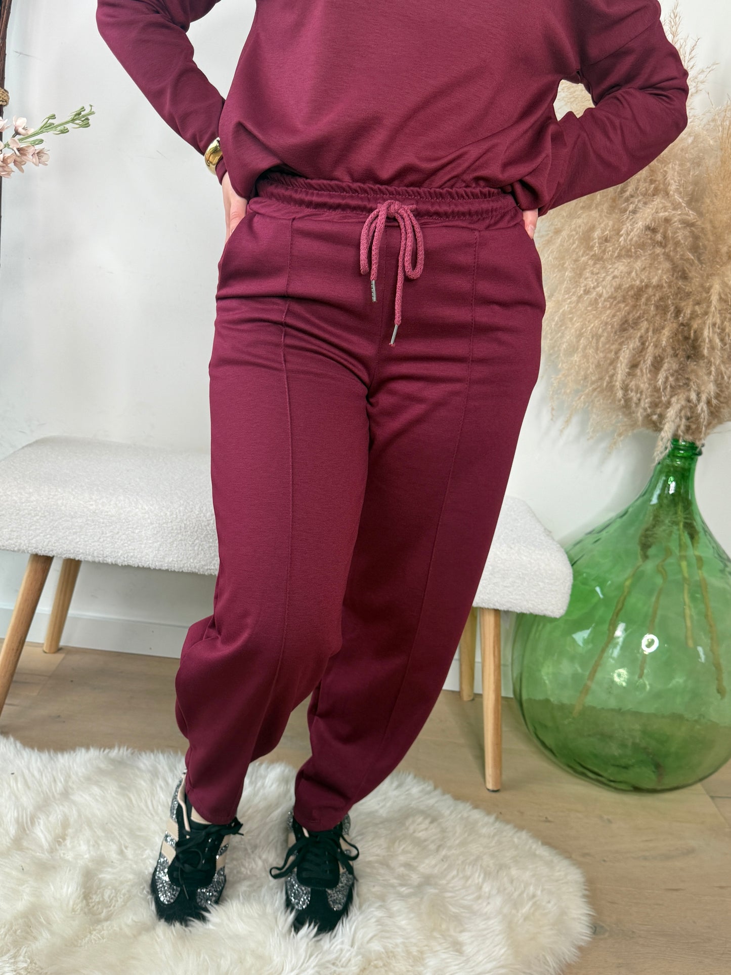 Pantalon Maïra bordeaux