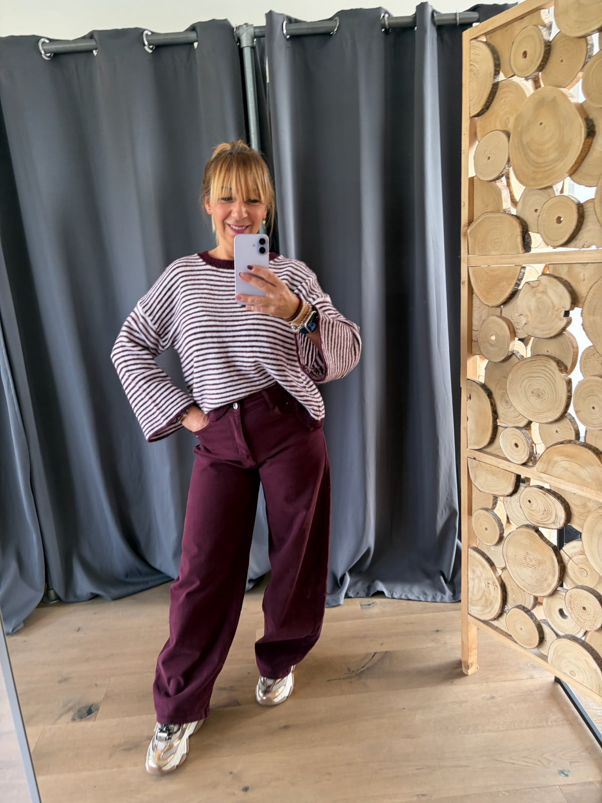 Pull Manille bordeaux