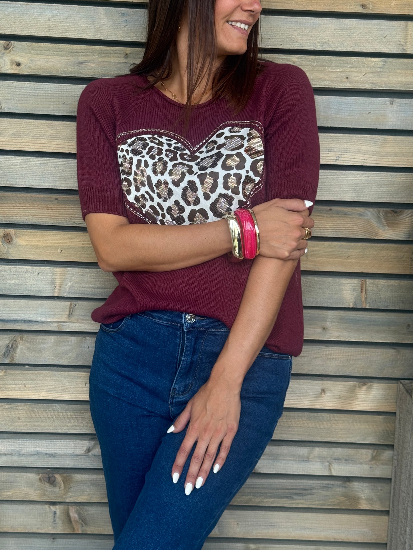 Pull Zélia bordeaux