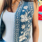 Top Miléna blanc argenté