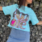 T-shirt Amore turquoise