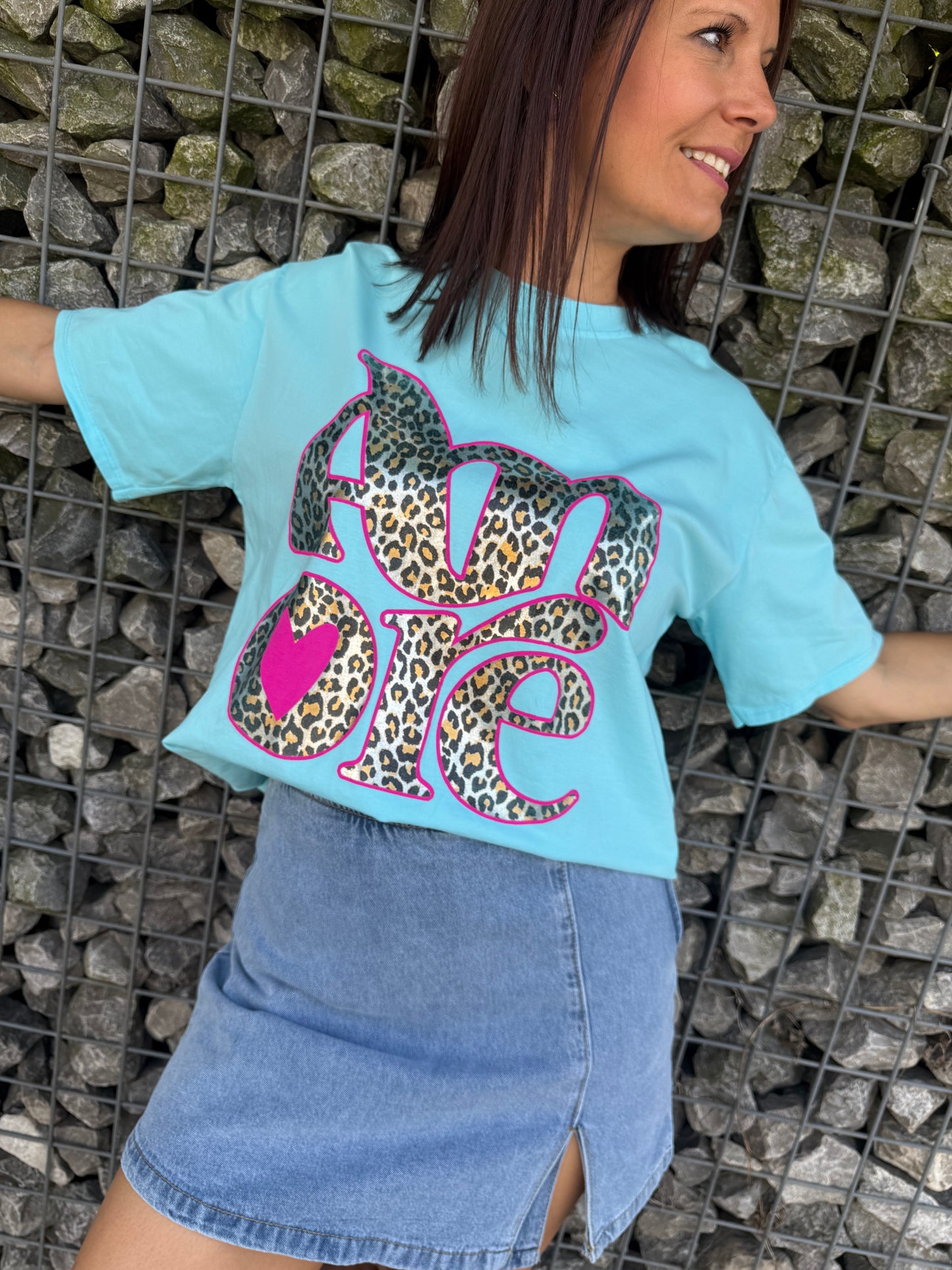 T-shirt Amore turquoise
