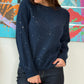 Pull Mira paillette bleu marine