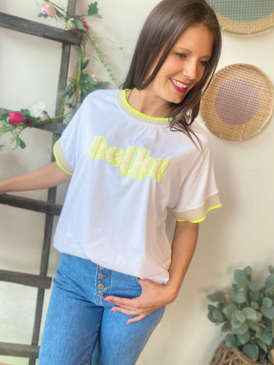 T-shirt Bella jaune fluo