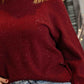 Pull Mira paillette bordeaux