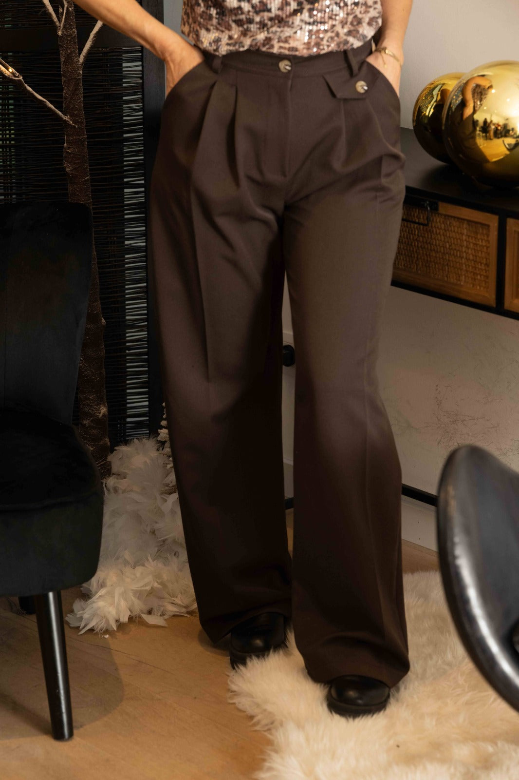 Pantalon Palazo Boris choco