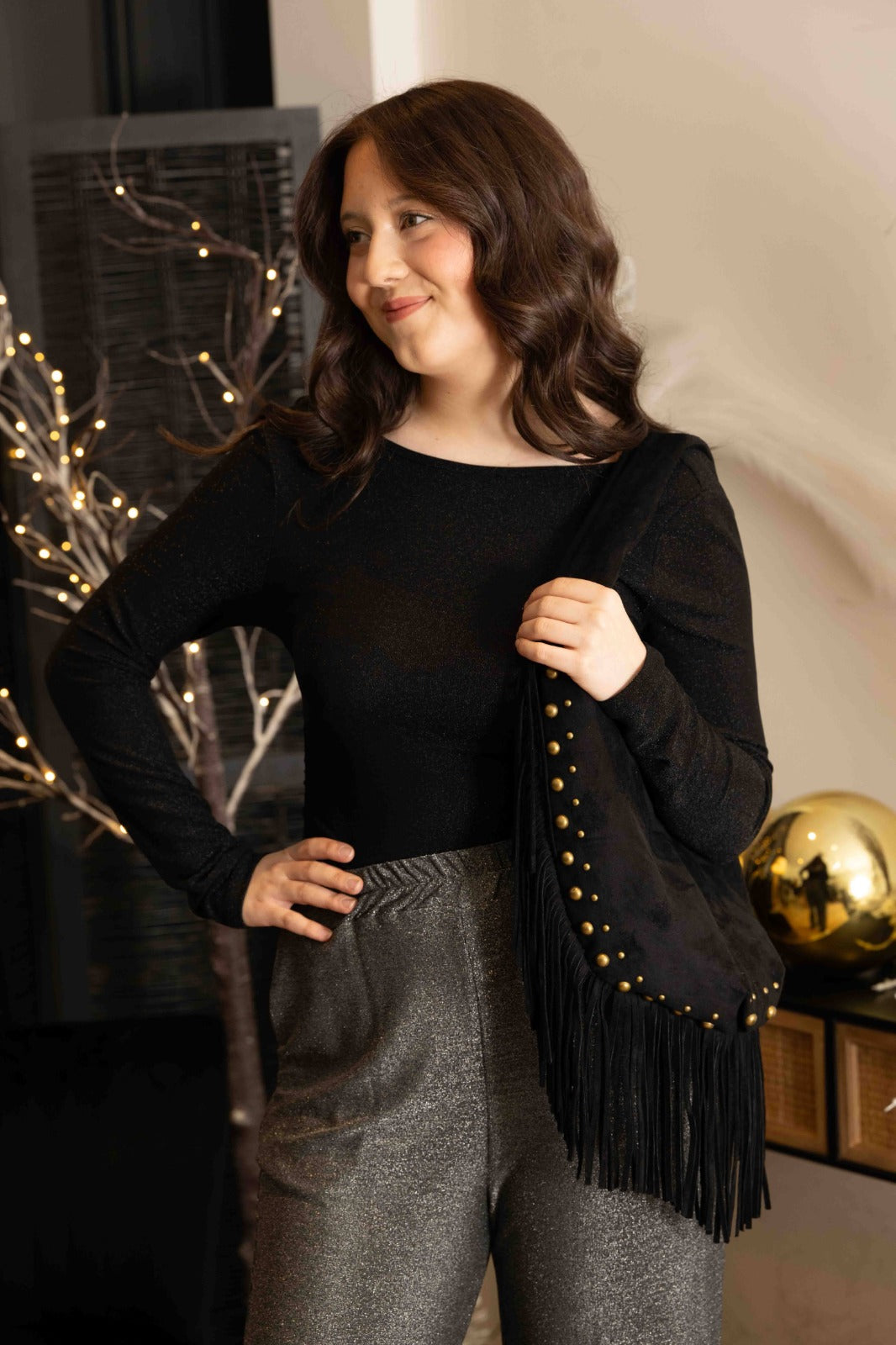 Pantalon SANDRINA argenté