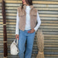 Gilet Ivory camel