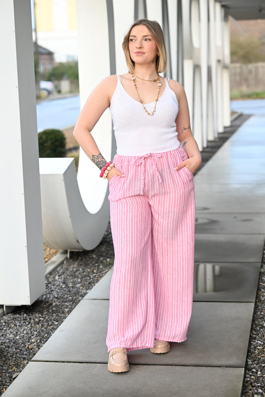 Pantalon Anémone rose