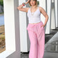 Pantalon Anémone rose