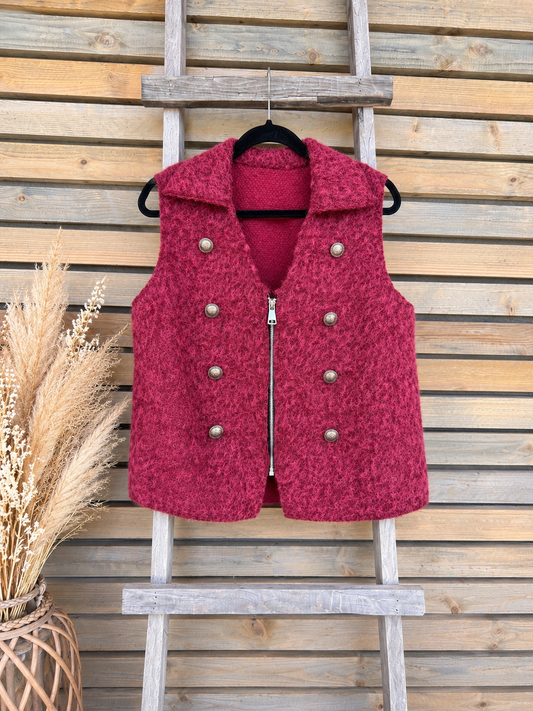 Gilet Sisi bordeaux
