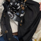 Foulard Pâquerette noir