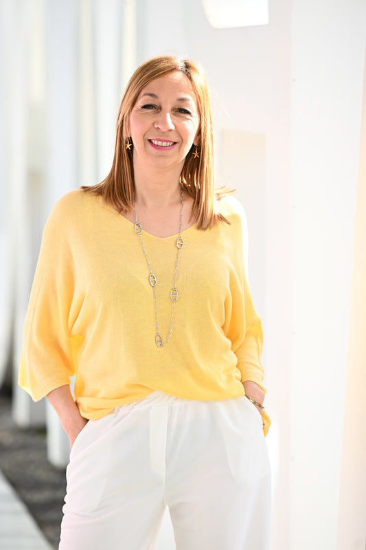Pull Sélène jaune