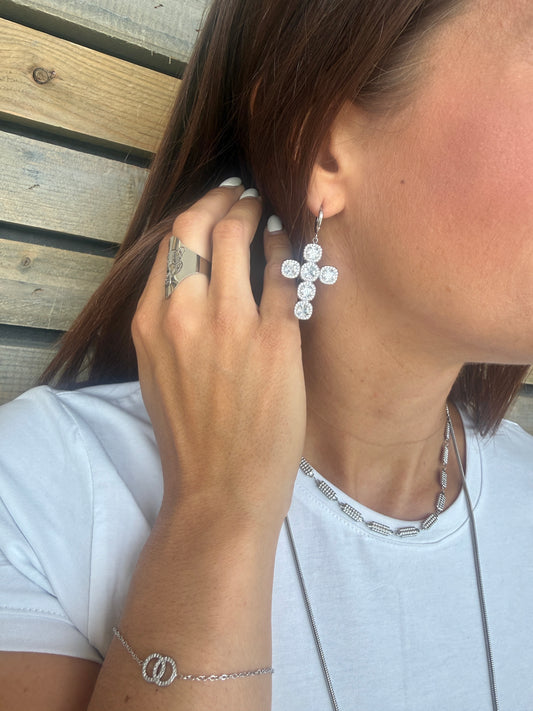 Boucles d'oreilles croix