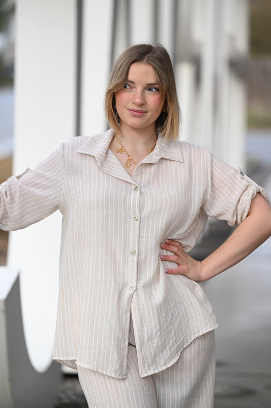 Chemisier Anémone beige