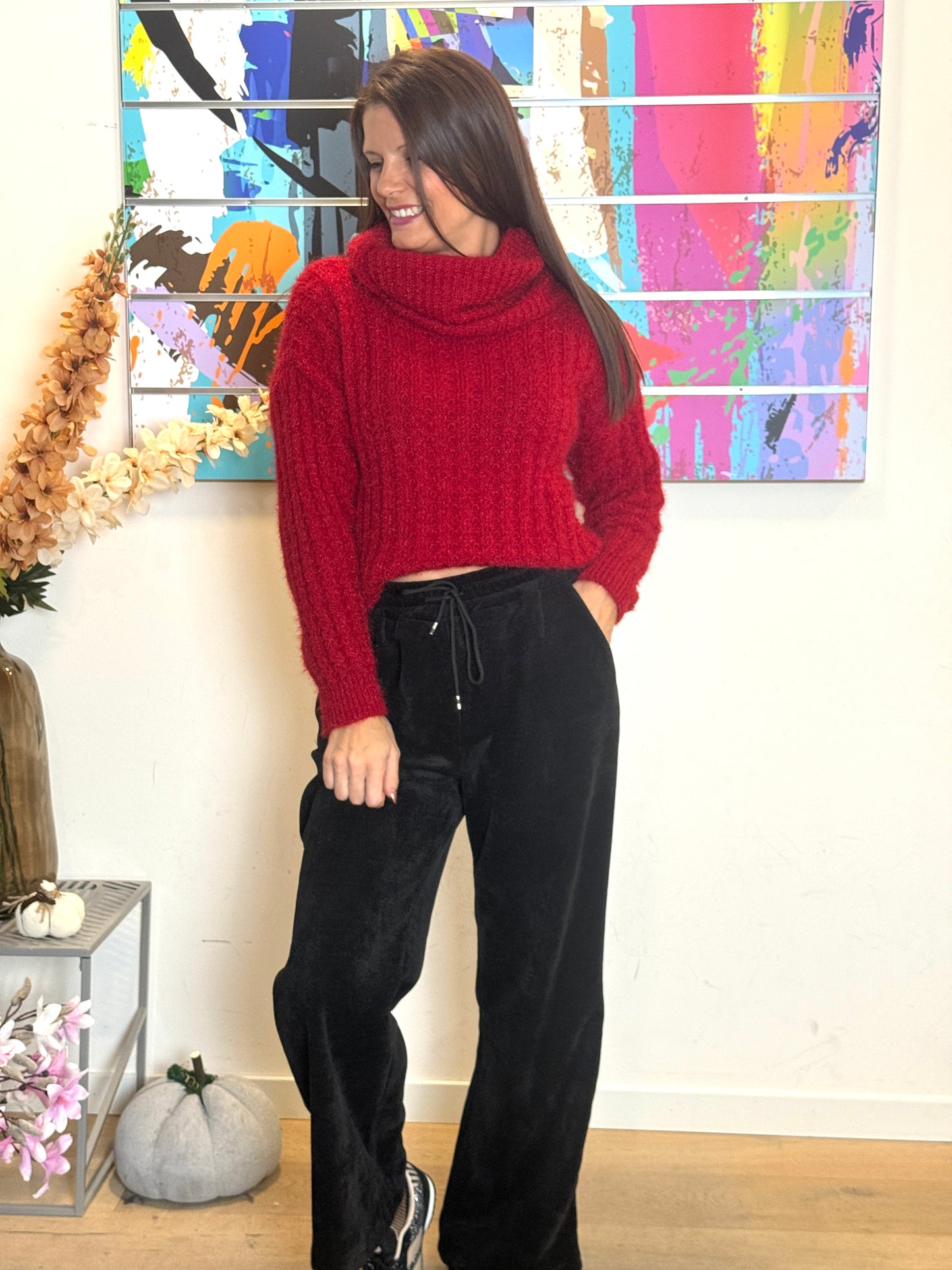 Pull Ylone rouge grenat