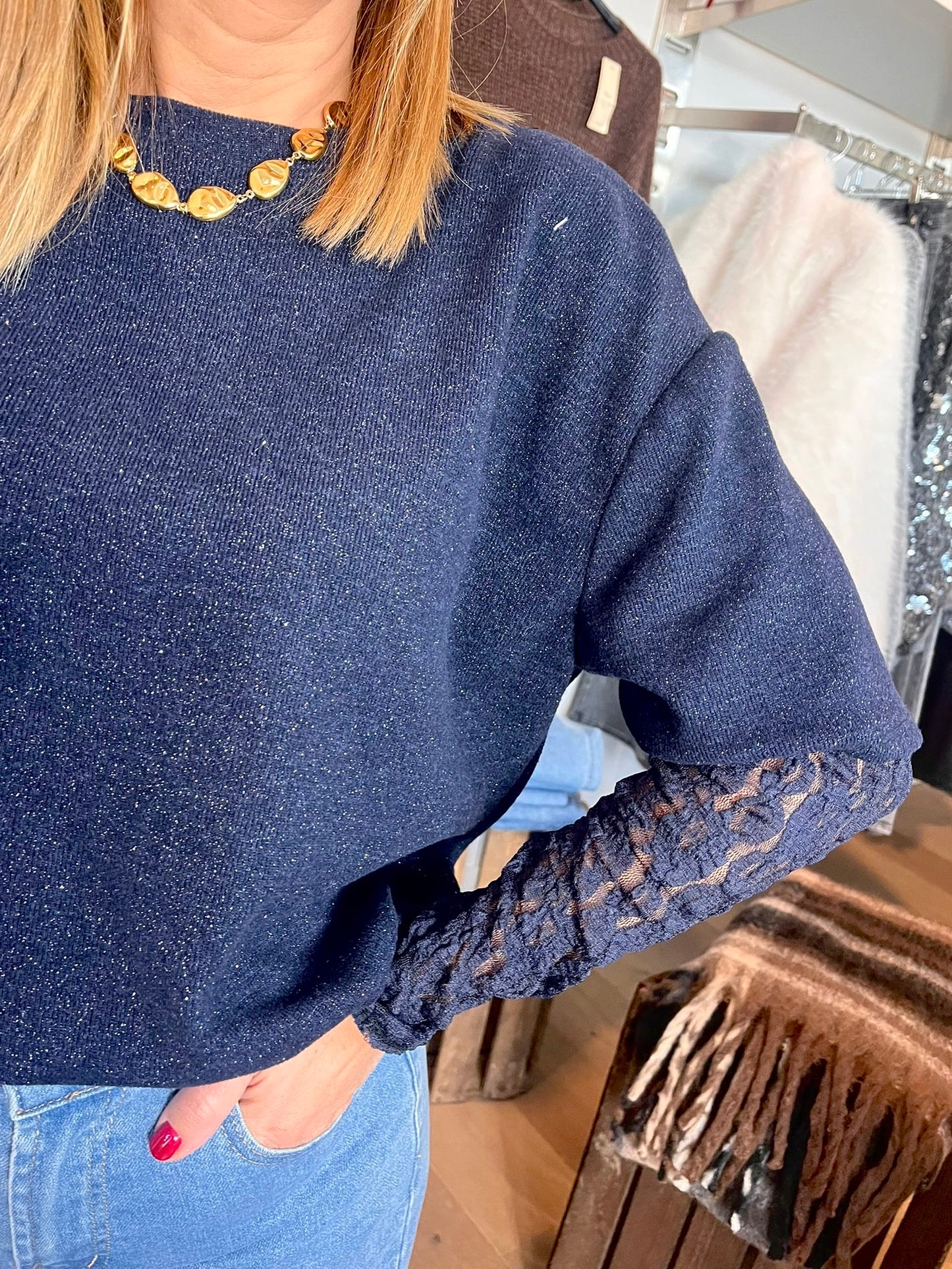 Pull Gloria Bleu marine