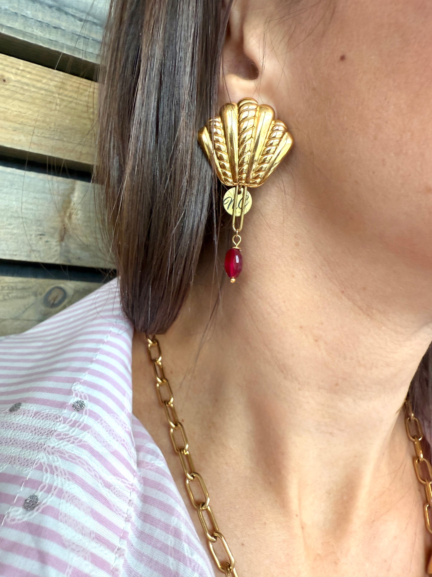 Boucles d'oreilles Nicole Cavallaro clou