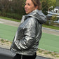 Veste réversible Molly taupe métallisé