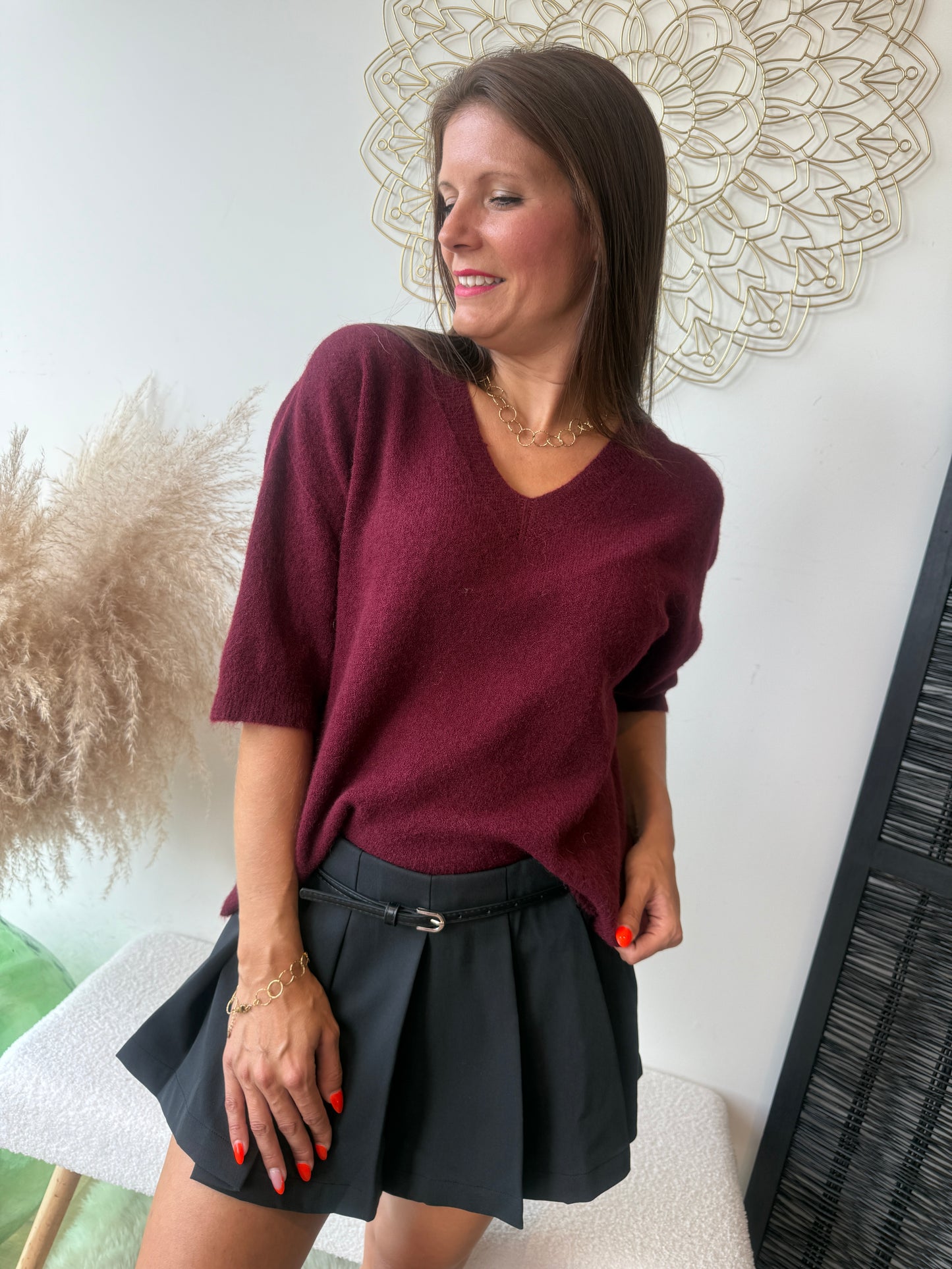 Pull Alba bordeaux