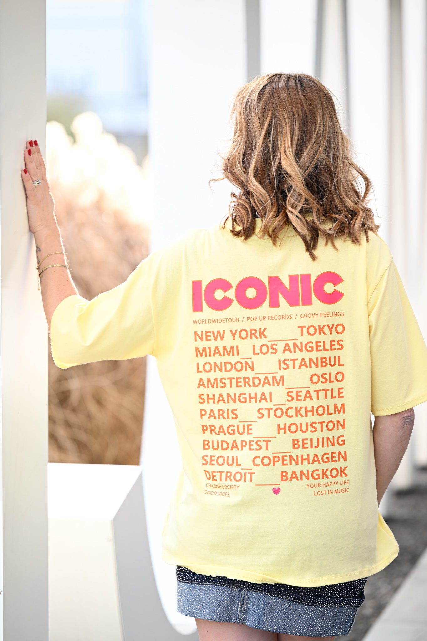 T-shirt Iconic jaune