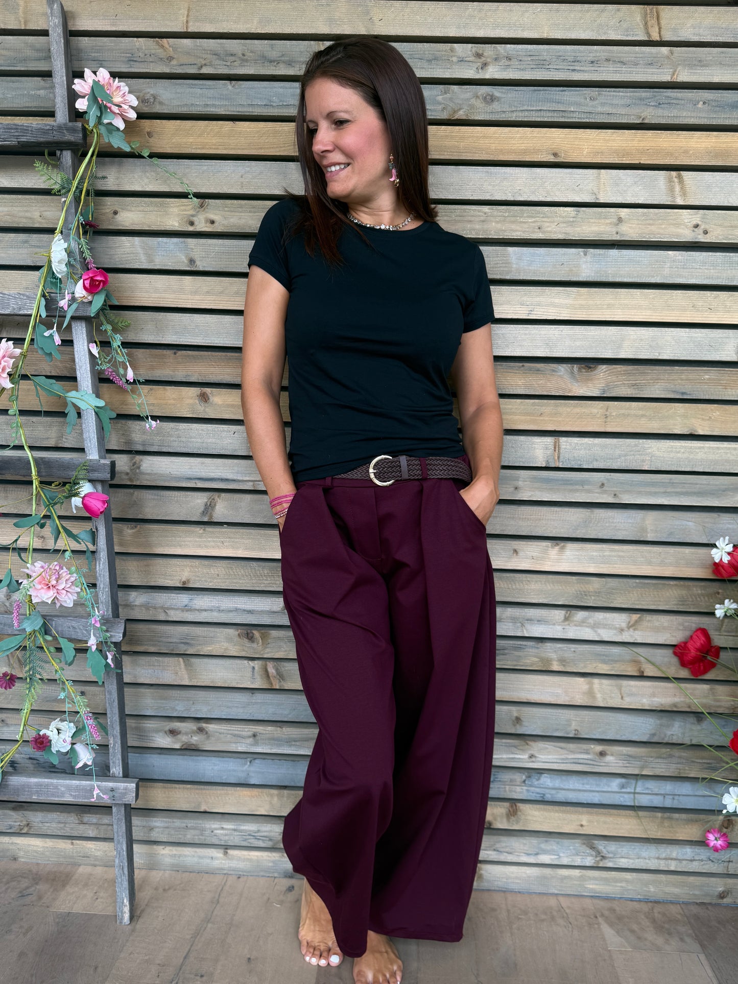 Pantalon Lola bordeaux
