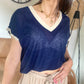 T-shirt Violette bleu marine
