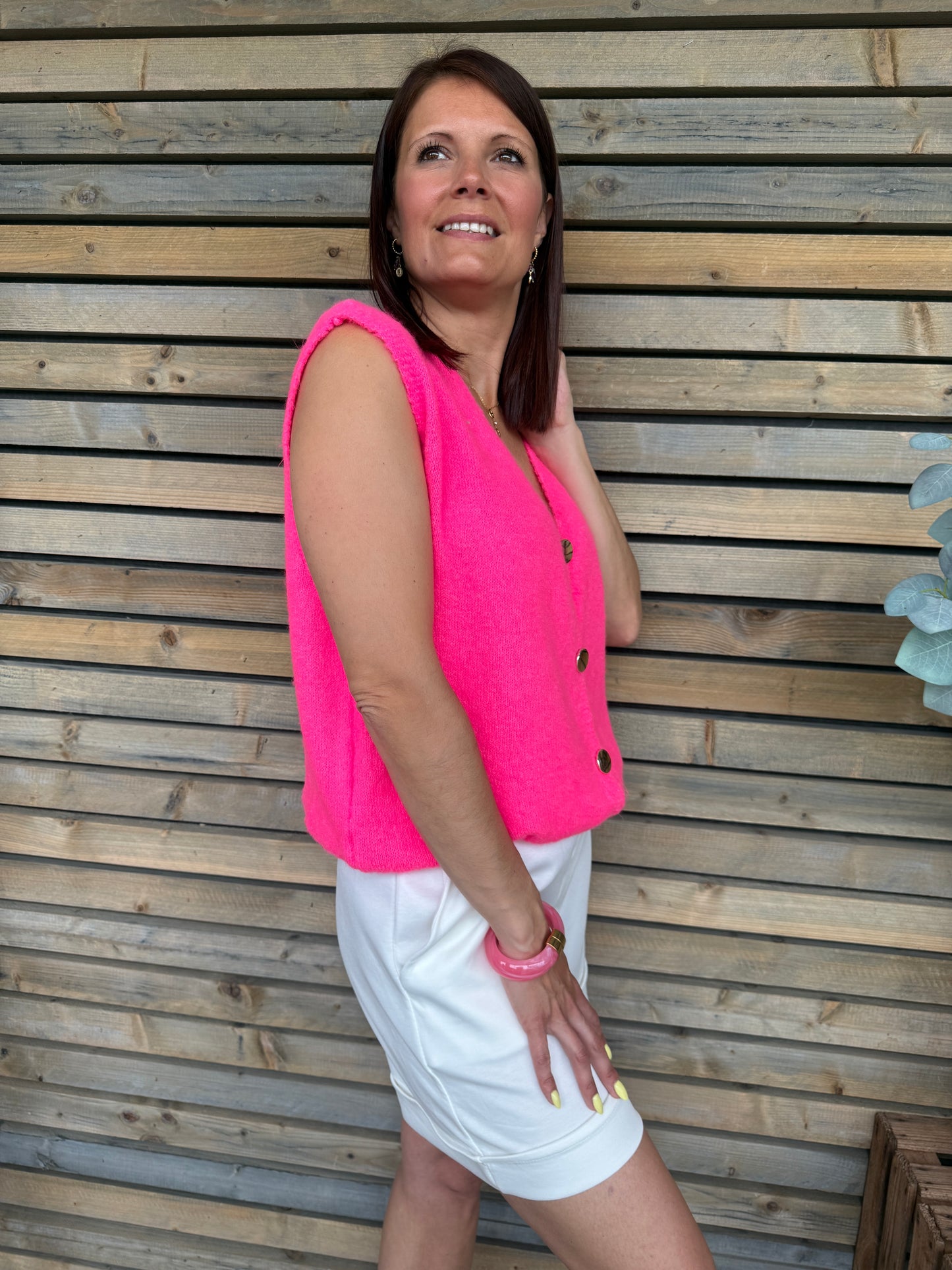 Débardeur gilet Fritz fuchsia