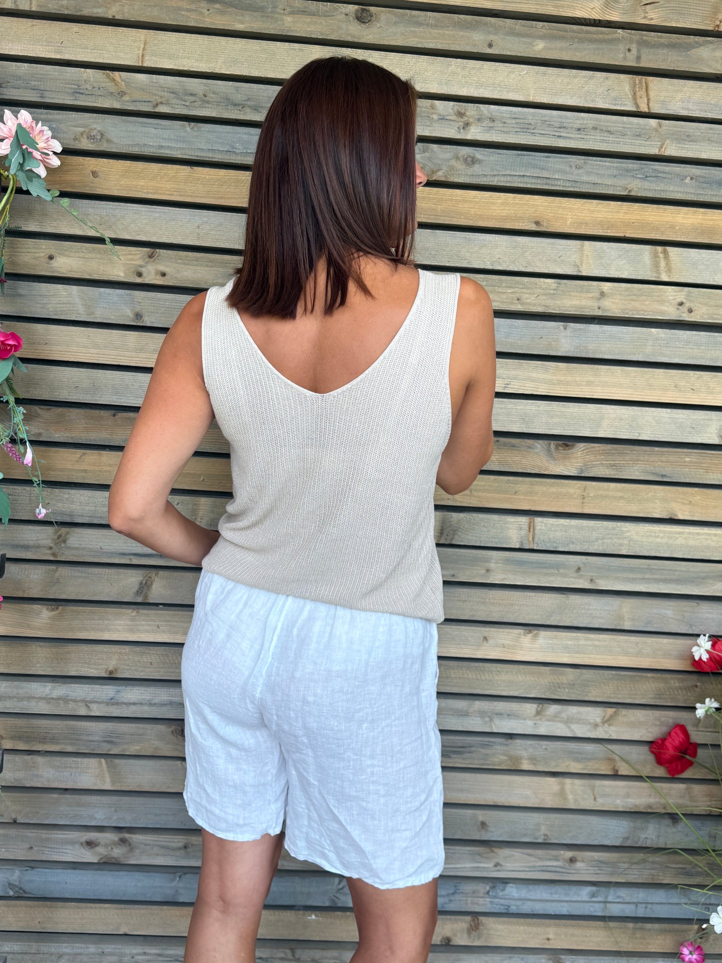 Short Palma blanc