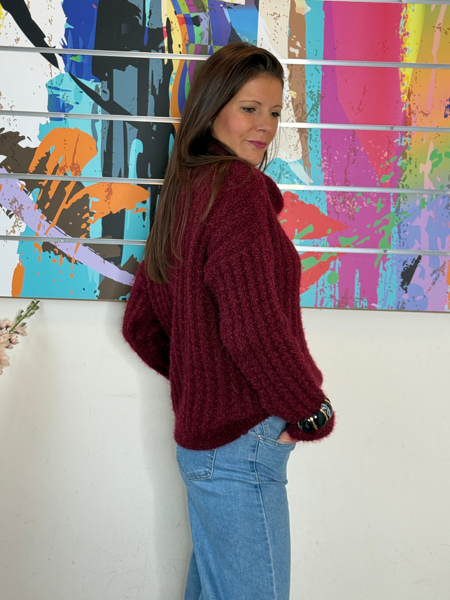 Pull Ylone bordeaux