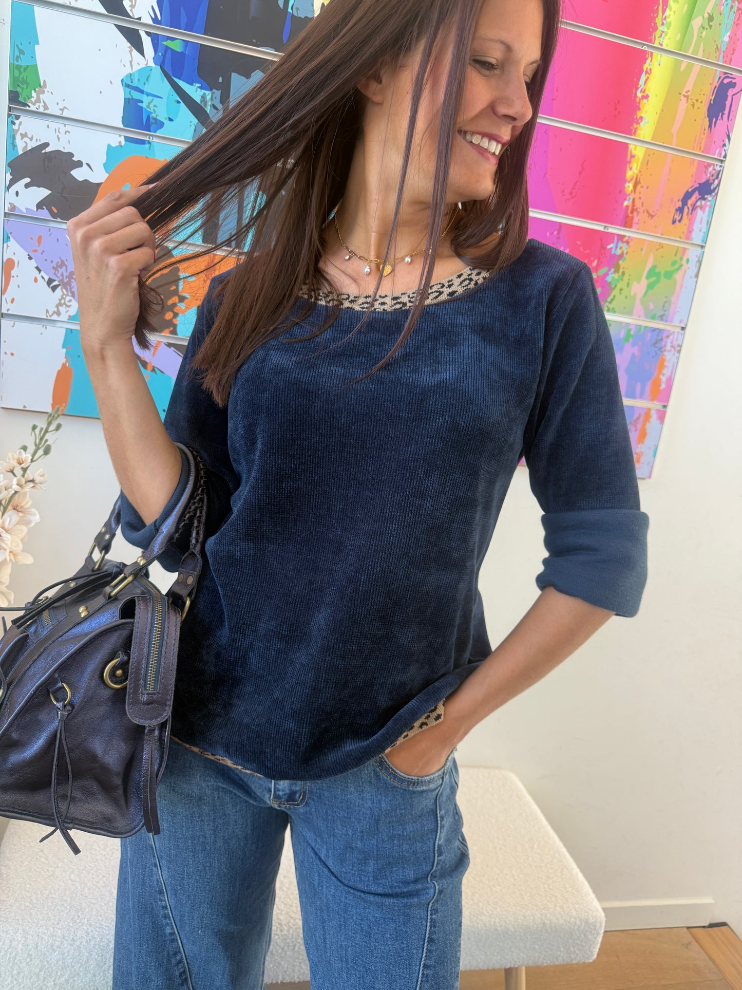 Pull Mya bleu marine