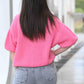 Gilet Cosy rose bonbon