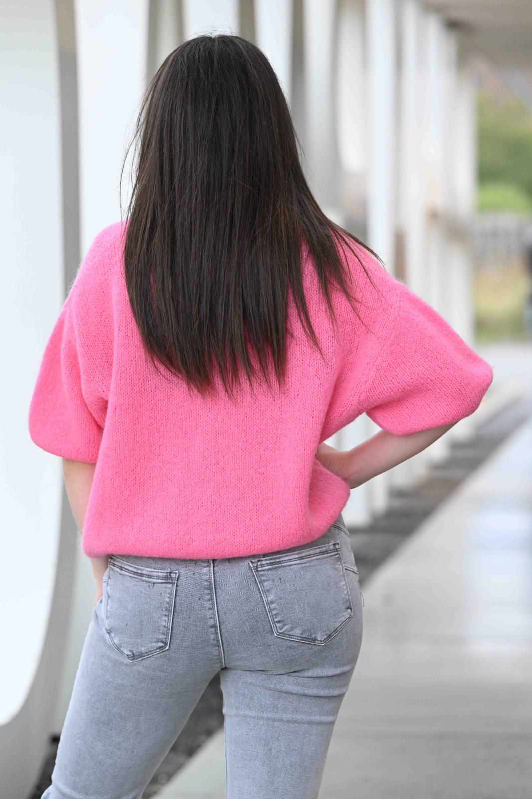 Gilet Cosy rose bonbon