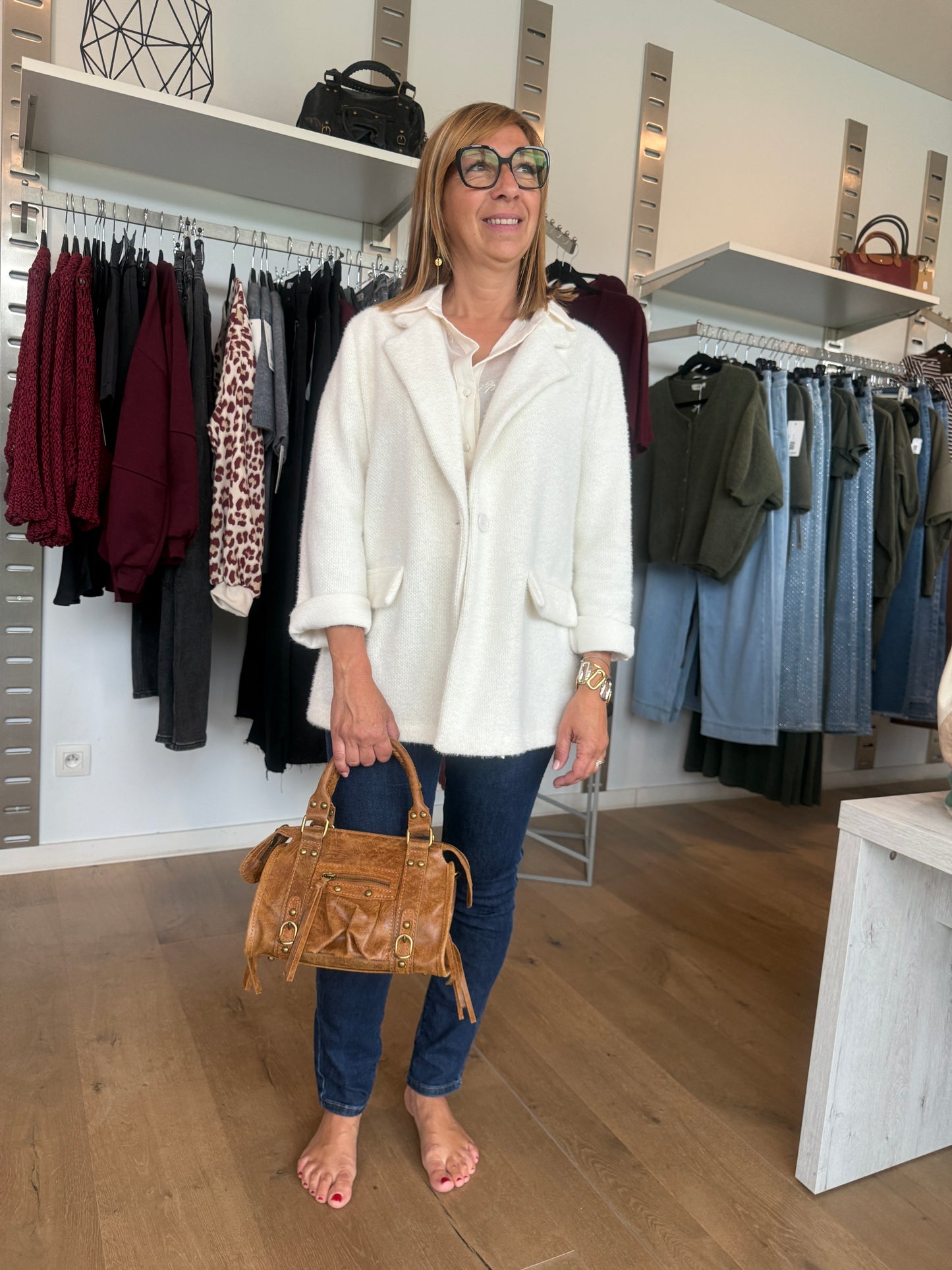 Blazer gilet Calie blanc cassé