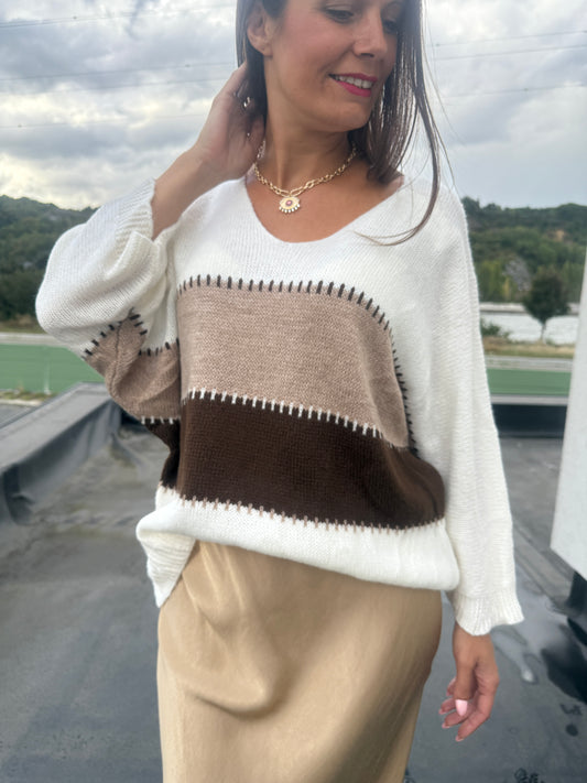 Pull Izak blanc