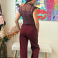 Pantalon Léna bordeaux