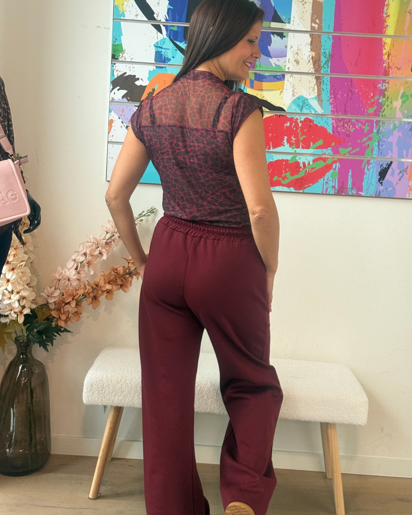 Pantalon Léna bordeaux