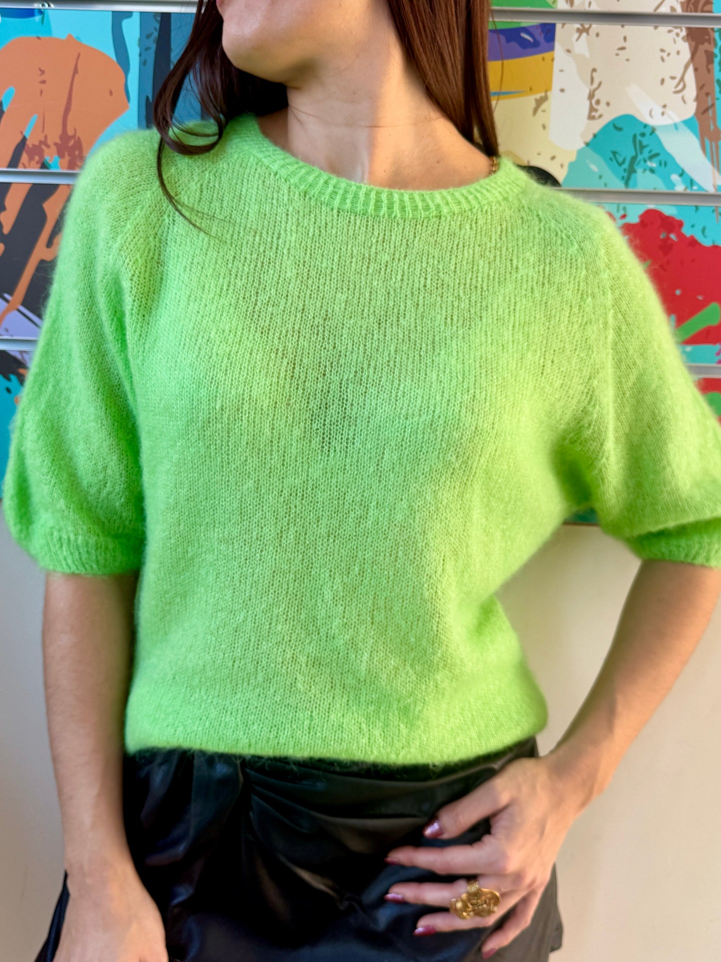 Pull Lali vert pomme