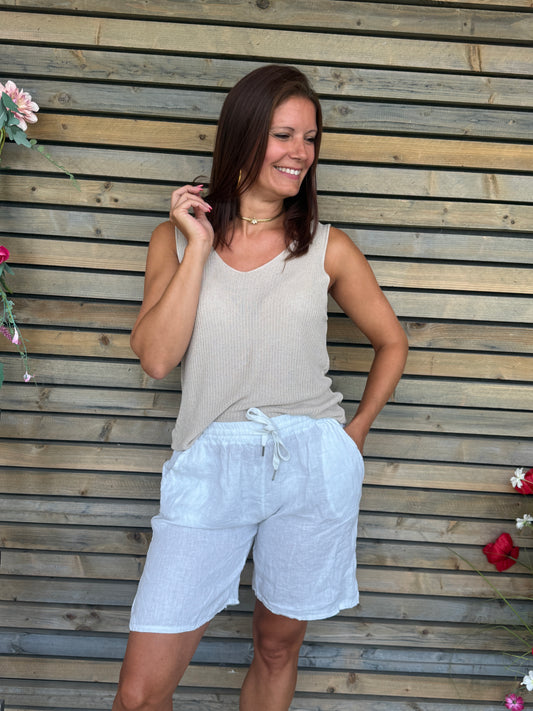 Short Palma blanc
