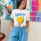 Short Louise bleu jeans