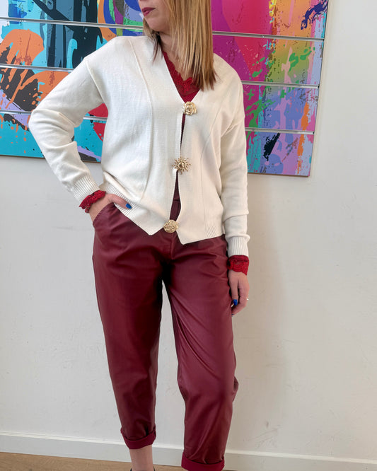 Pantalon Gabriel bordeaux