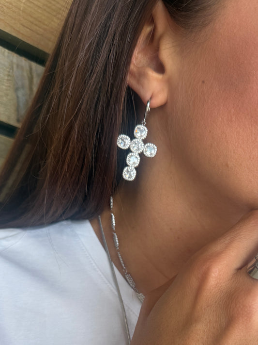 Boucles d'oreilles croix