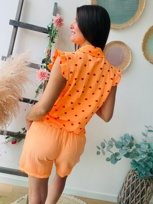 Chemisier Soraya orangé