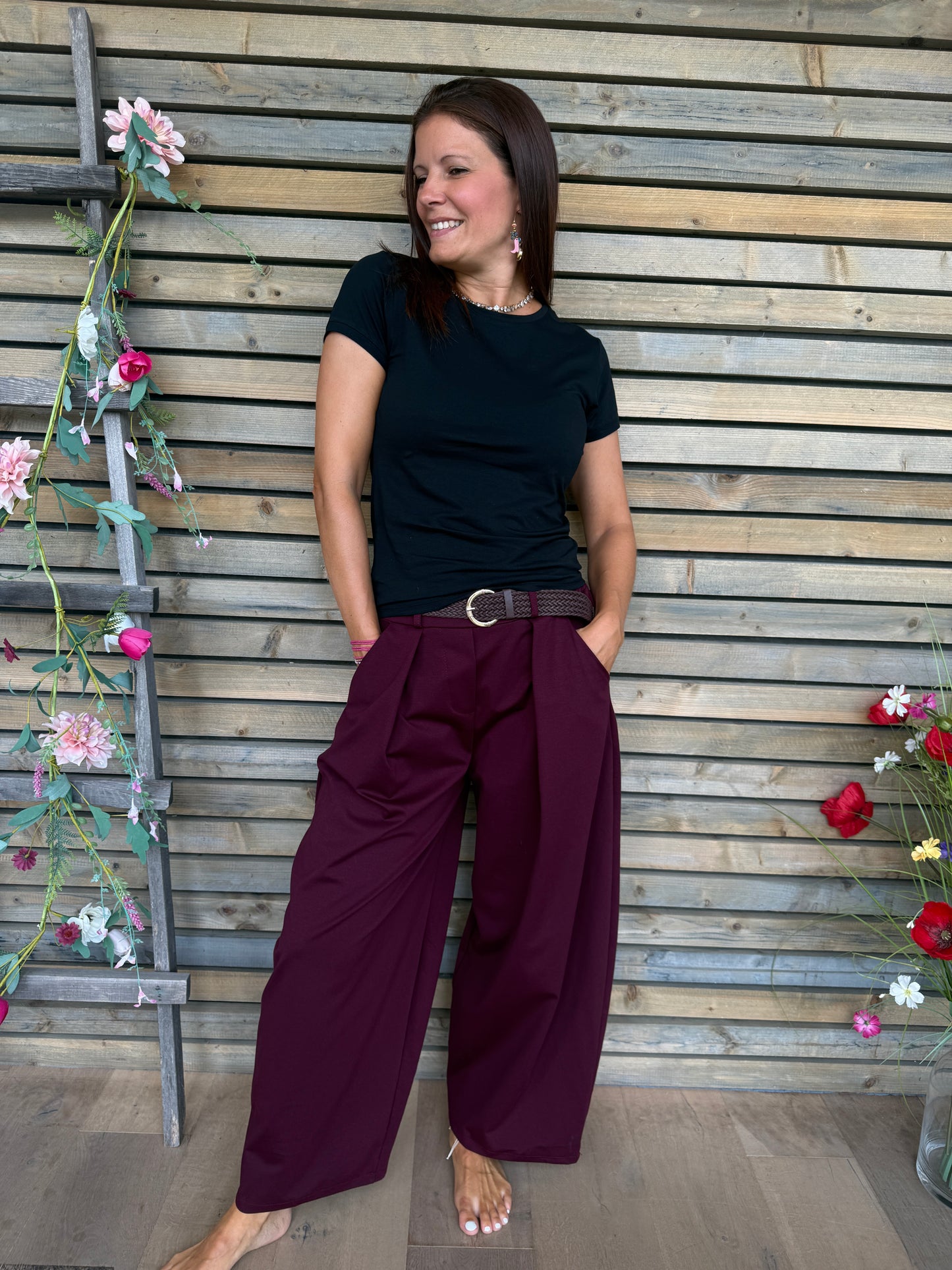 Pantalon Lola bordeaux