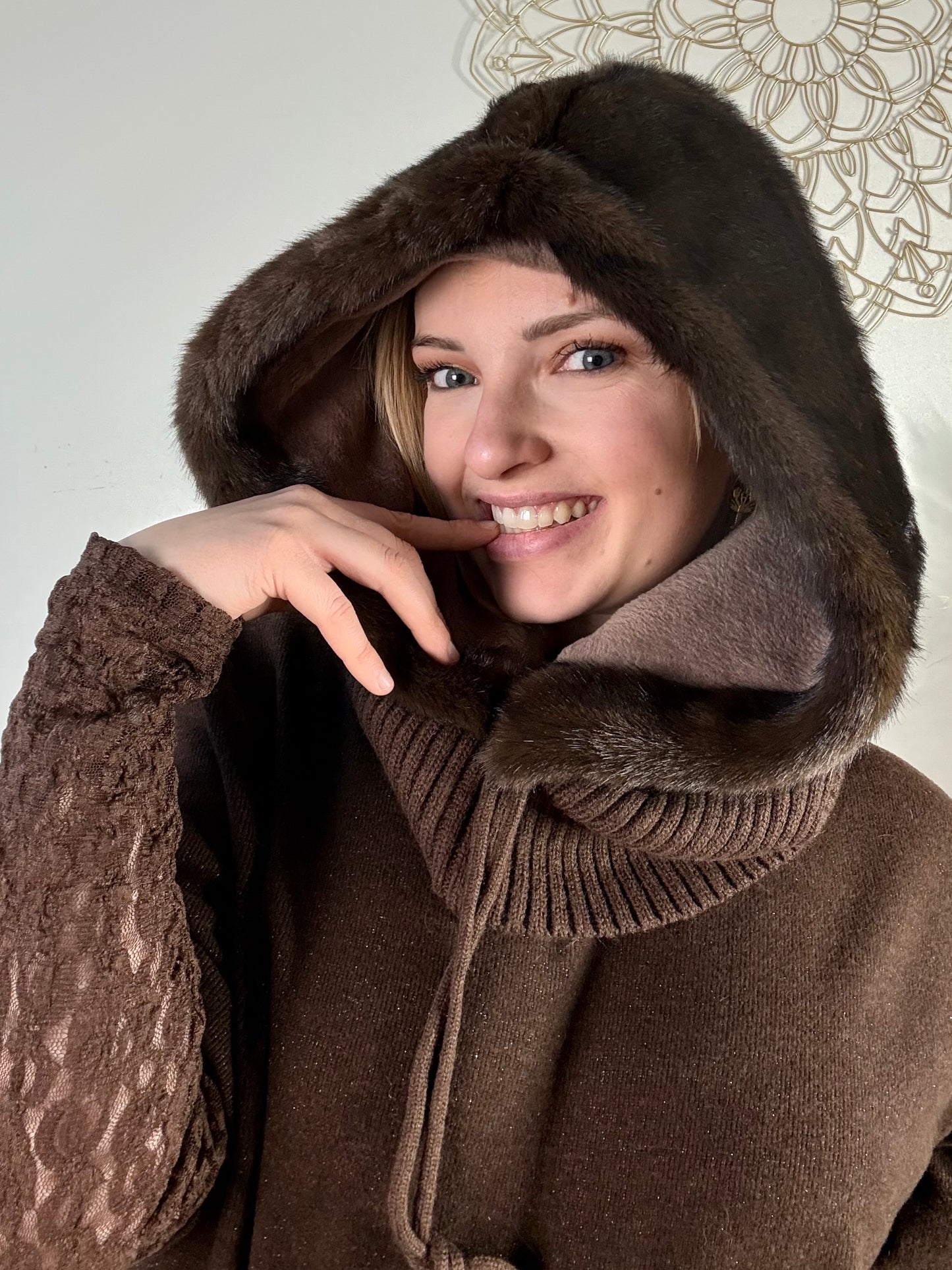 Snood à capuche Nolia chocolat