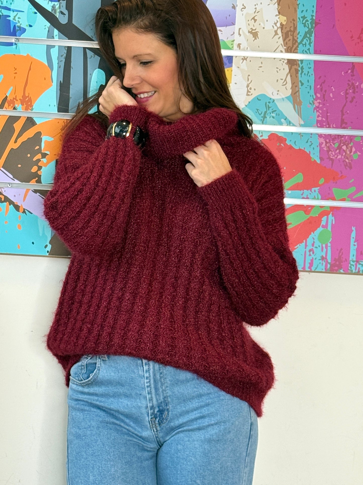 Pull Ylone bordeaux
