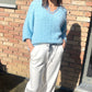 Pull BOUCLETTE bleu ciel