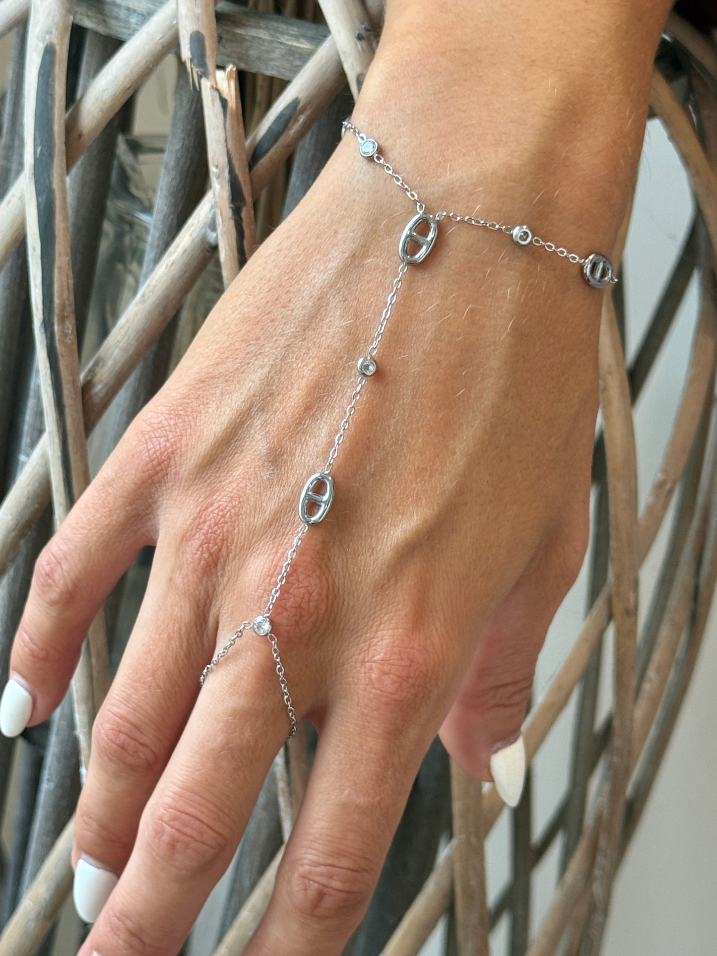 Bracelet bague Sienna argenté